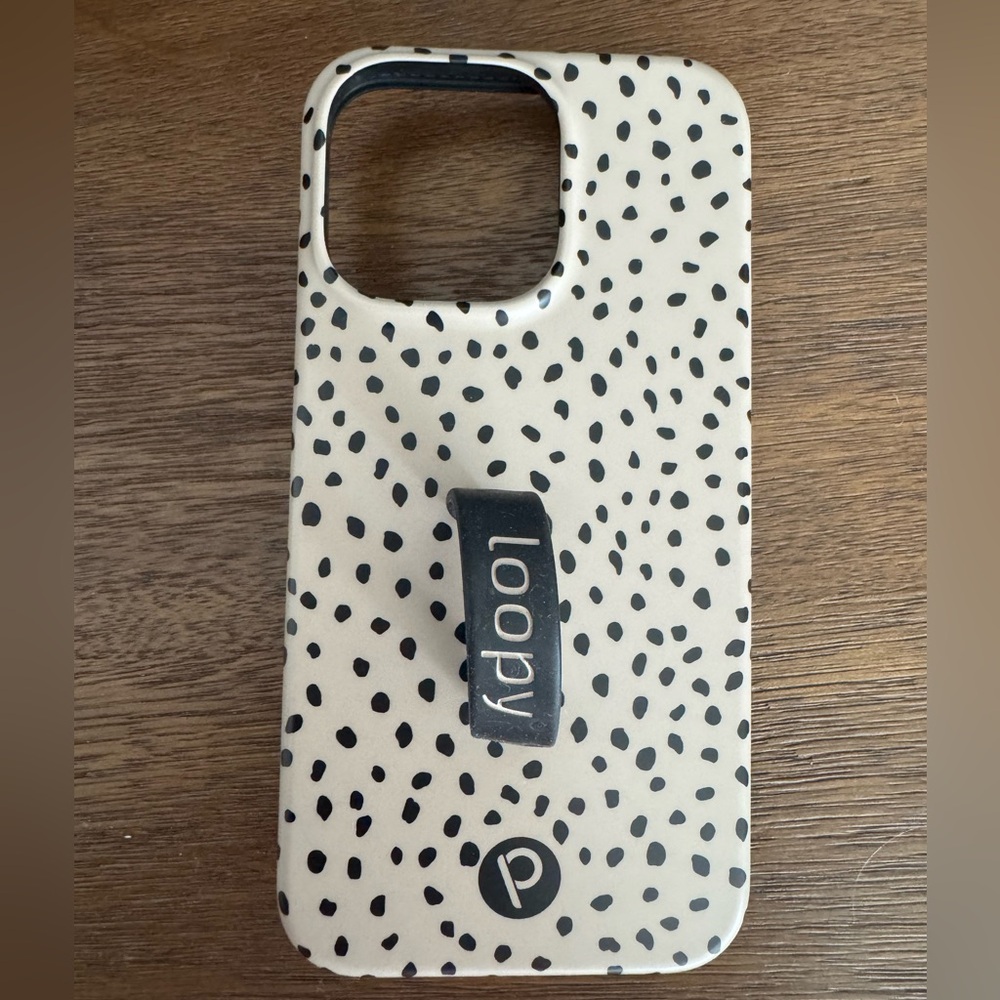 Loopy Case Spotted Black and Cream Phone Case